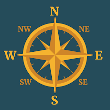 <p><strong>a tool </strong>to indicate (show) direction on a map</p>