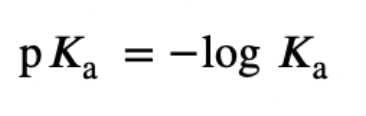 <p>A strong acid will have a low pKa value, while a weak acid will have a high pKa value.</p>