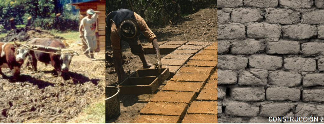 <p>unidad de tierra cruda, mezclada con paja u arena gruesa para mejorar resistencia y durabilidad</p>