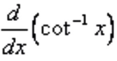 <p>Inverse cot</p>