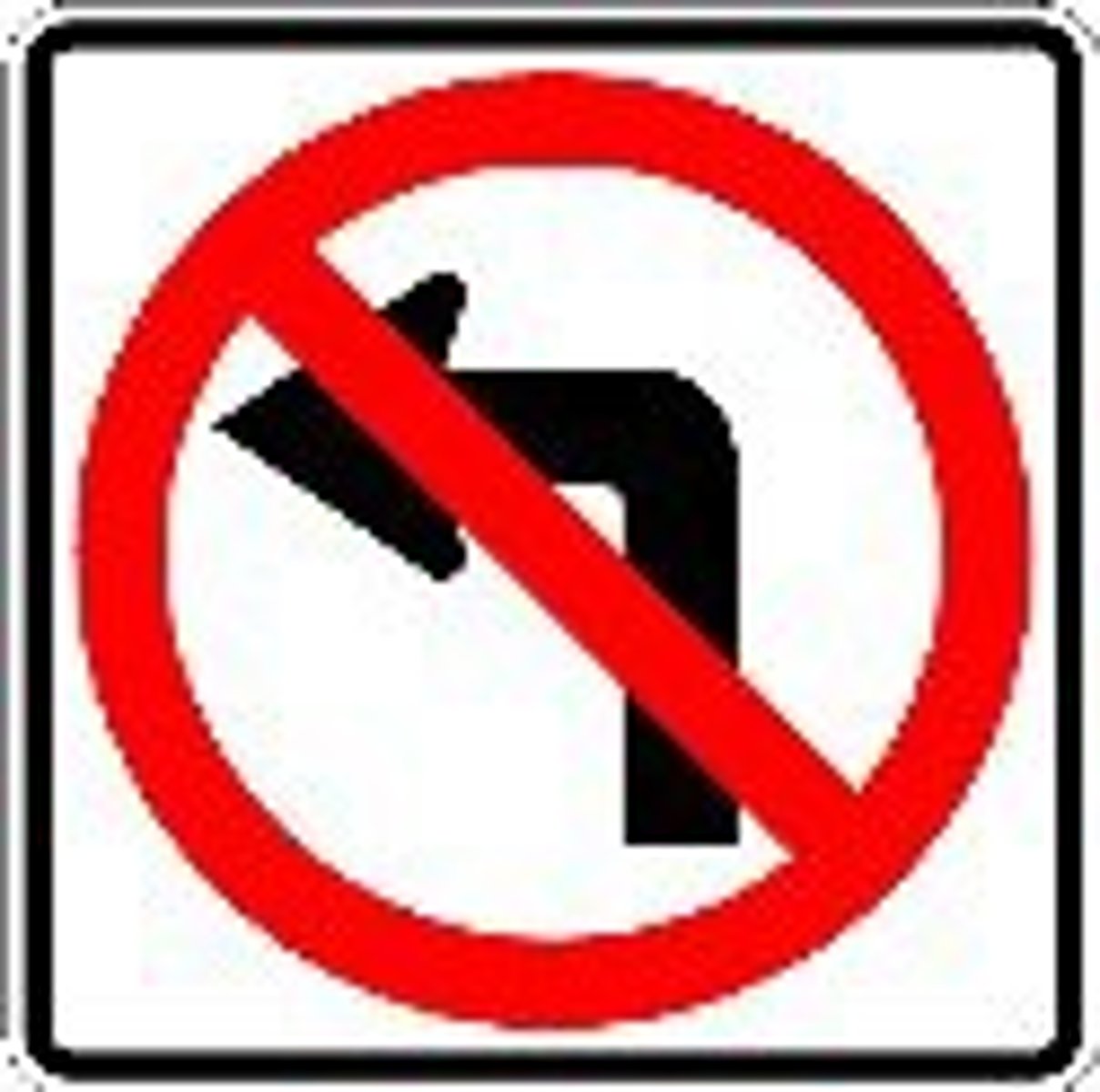 <p>C. No left turn. (#73)</p>
