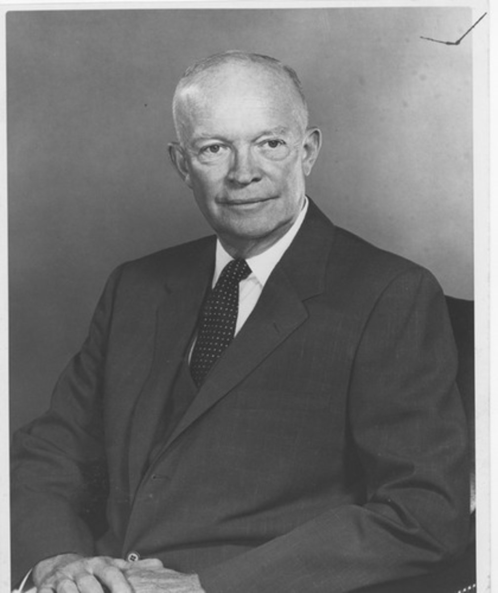 <p>(34) 1953-1961</p><p>A former World War II general and hero, he helped end the Korean War and steered a moderate course during the Cold War.</p>