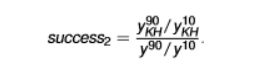 <ul><li><p>we are measuring the 90th to 10th percentile (in terms of y<sub>KH </sub>and y)</p></li><li><p>we are measuring the distribution of factors vs the distribution of income</p></li><li><p>the ratio between the 90th and the 10th percentile of the income distribution is about 21</p></li><li><p>less sensitive to outliers </p></li><li><p>compares what the 90th-to-10th percentile ratio would be in the counterfactual world with common technology to the actual value </p></li></ul><p></p>