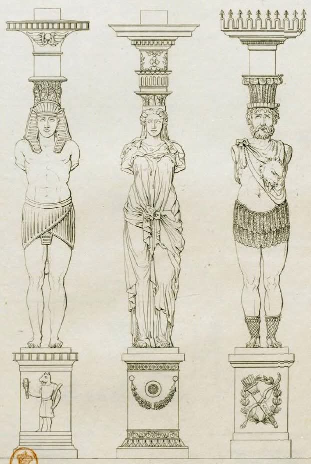 <p>Le grandi statue maschili e femminili che fungono da colonna si chiamano </p>