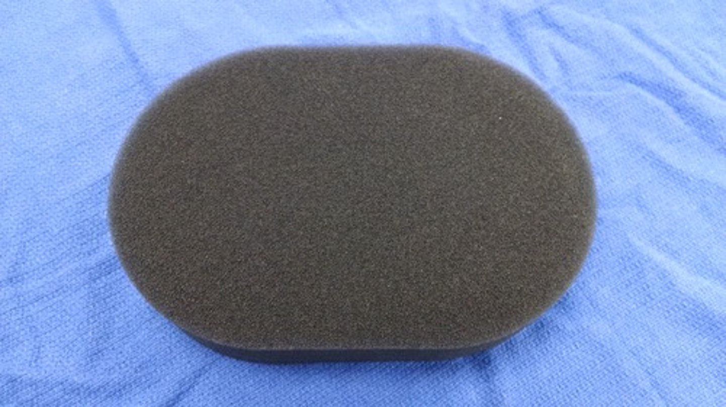 <p>Cut the sponge to the shape of the wound</p>