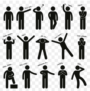 <p><span>the nonverbal signals, such as movements, expressions, and postures, that a person, whether patient or healthcare provider, uses to communicate thoughts, feelings, and physical or emotional states without words</span></p>