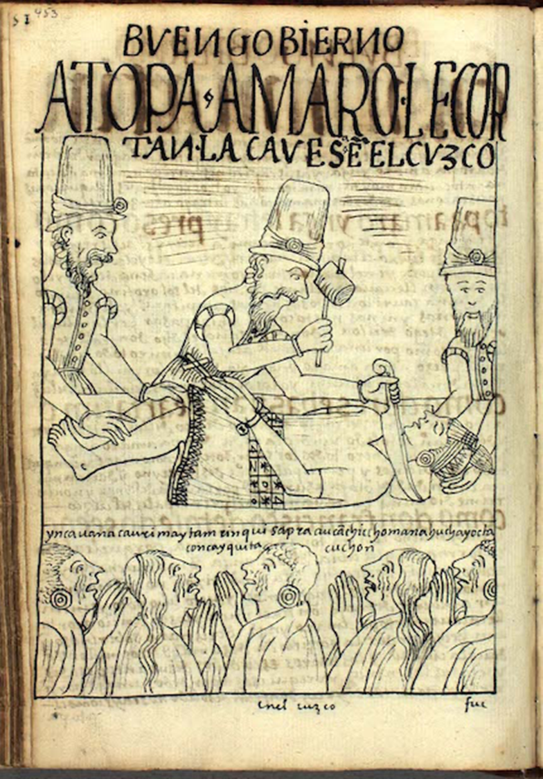 <p>Felipe Guaman Poma de Ayala - "Execution of Tupac Amaru Inka"</p>
