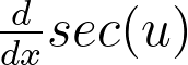 <p>Derivative of secu</p>