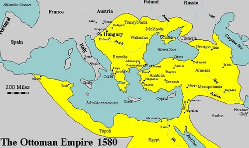 <p>A Muslim empire based in Turkey that lasted from the 1300s to 1922.</p>