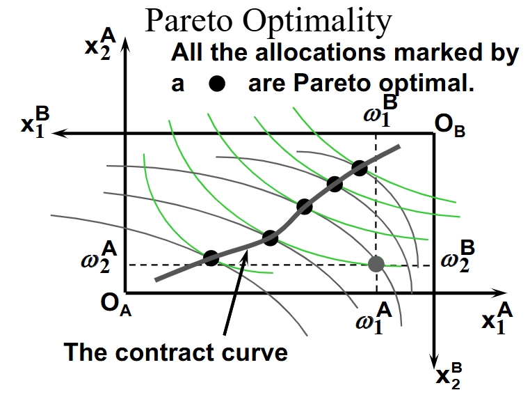 <p>This is the set of all pareto optimal allocations</p>
