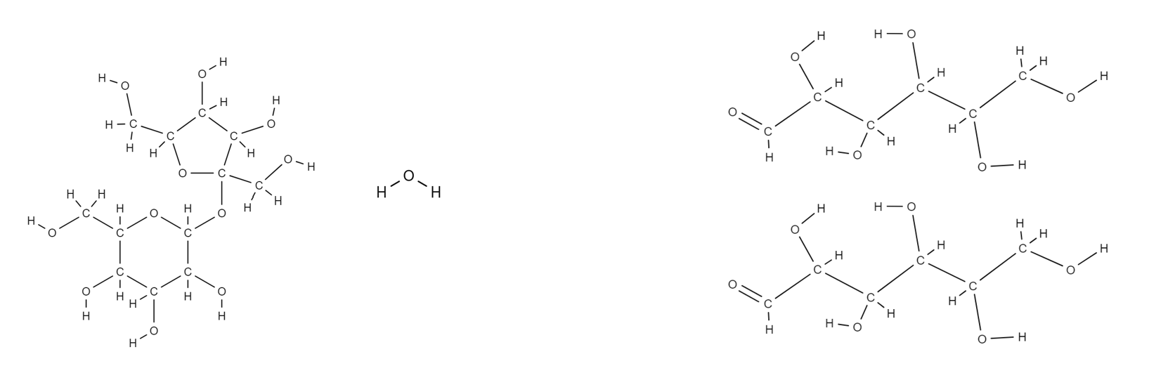 <p>C<sub>12</sub>H<sub>22</sub>O<sub>11(aq)</sub> + H<sub>2</sub>O<sub>(l)</sub> —→ (invertase) 2C<sub>6</sub>H<sub>12</sub>O<sub>6(aq)</sub></p>