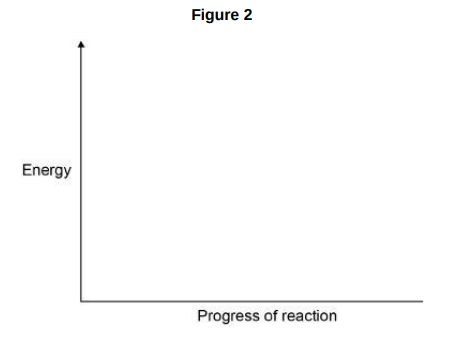 <p>Draw a fully labelled reaction profile for the reaction between zinc and copper sulfate solution on Figure 2.(3)</p>