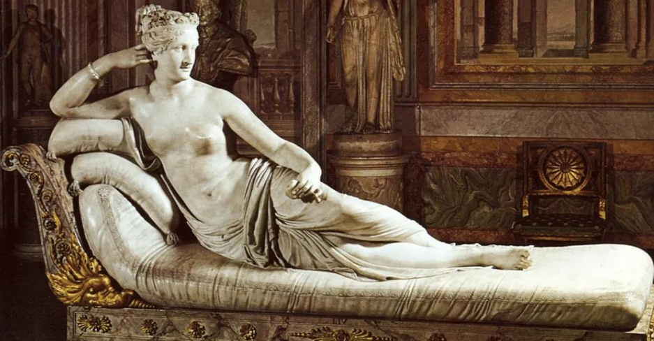 <p><span>Vénus Victrix</span> ,<span> Portrait de Pauline Bonaparte Borghèse</span>, 1804-180</p>