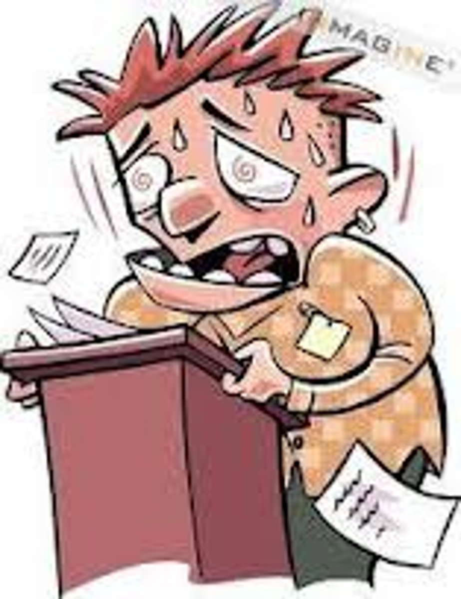 <p>to be nervous</p>