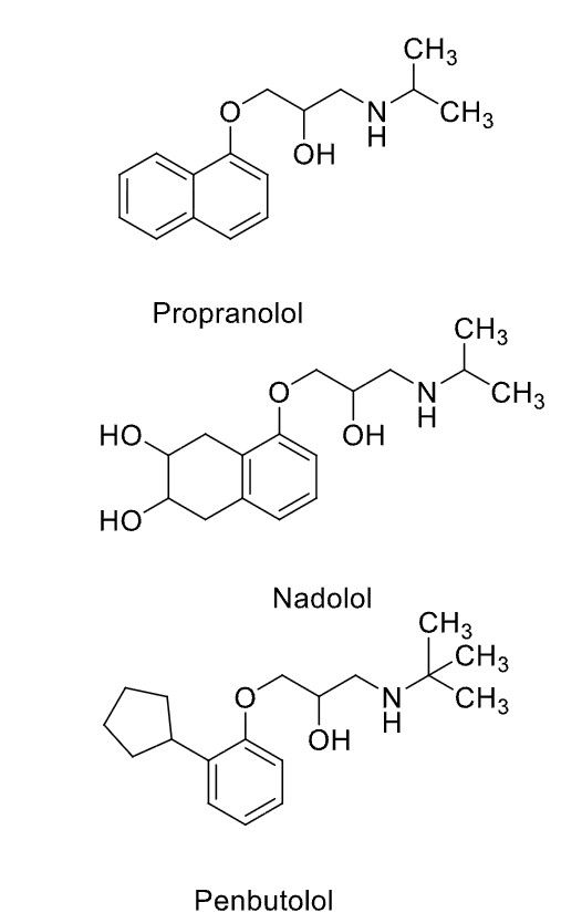 <p>Aryloxypropanolamines examples</p>