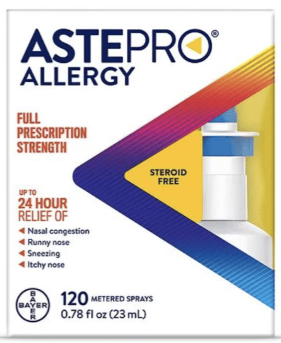 <p>- rhinitis, sneezing</p><p>ex: azelastine (only one currently available)</p>
