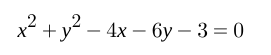 Write the equation of the circle