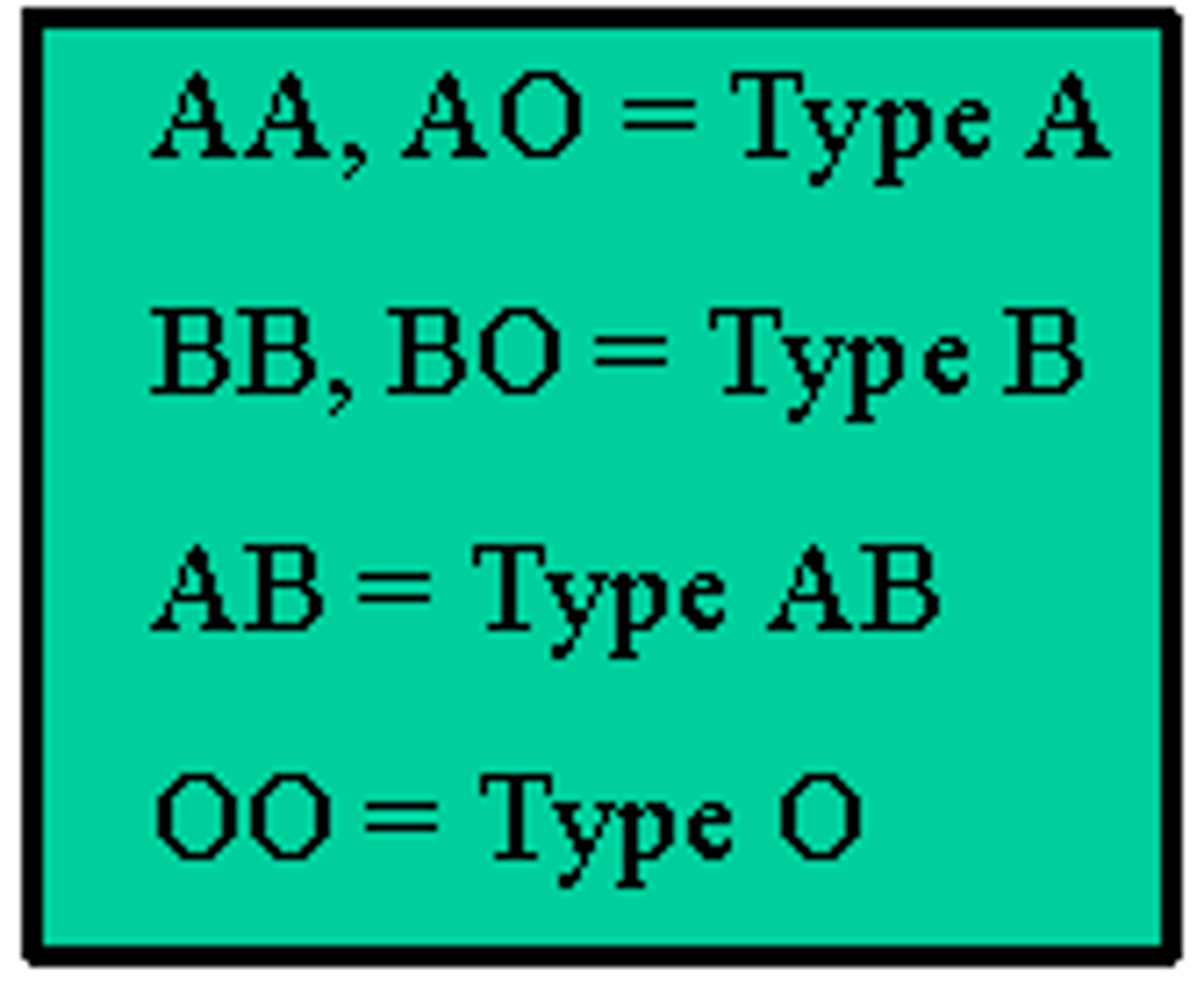 <p>Different forms of a gene</p>