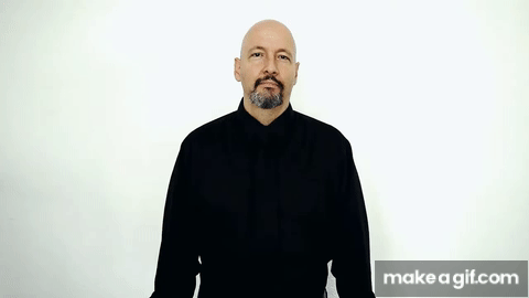 <p>Use the middle finger of both hands; left middle finger touches your forehead; right middle finger touches your chest; use facial expressions -maybe stick out tongue?*</p>