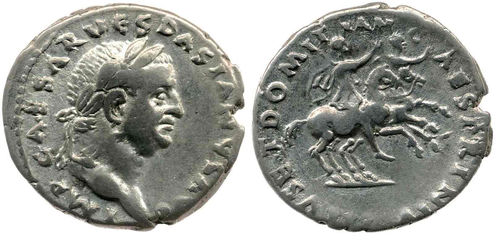 <p><span style="color: rgb(109, 158, 235)">Denarius of “Emperor Caesar Vespasian Augustus”, 69 CE</span></p>