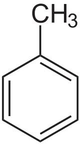 a methyl group attached (can also be called methyl benzene)