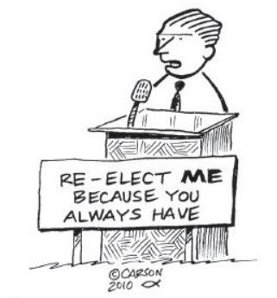 <p>A person who already has a job and wants to be re-elected.</p>