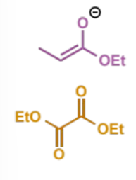 <p>next step in crossed Claisen</p><p>why does this step happen this way</p>