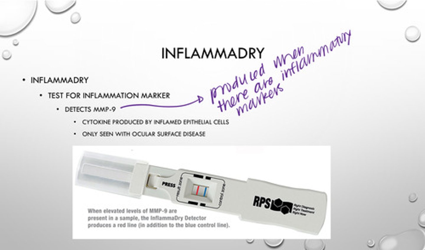 <p>What does Inflammadry detect?</p>