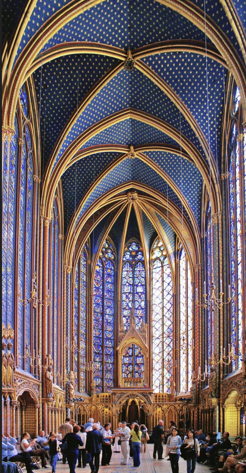 <ul><li><p>How does Louis IX’s palace chapel express the intimate the relationship between the monarchy and religion?</p></li><li><p>How does the king coopt sanctity through this building, and in other ways in Paris</p></li></ul><p></p>
