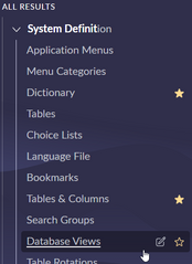 <p><strong>All &gt; System Definition &gt; Database Views</strong></p>