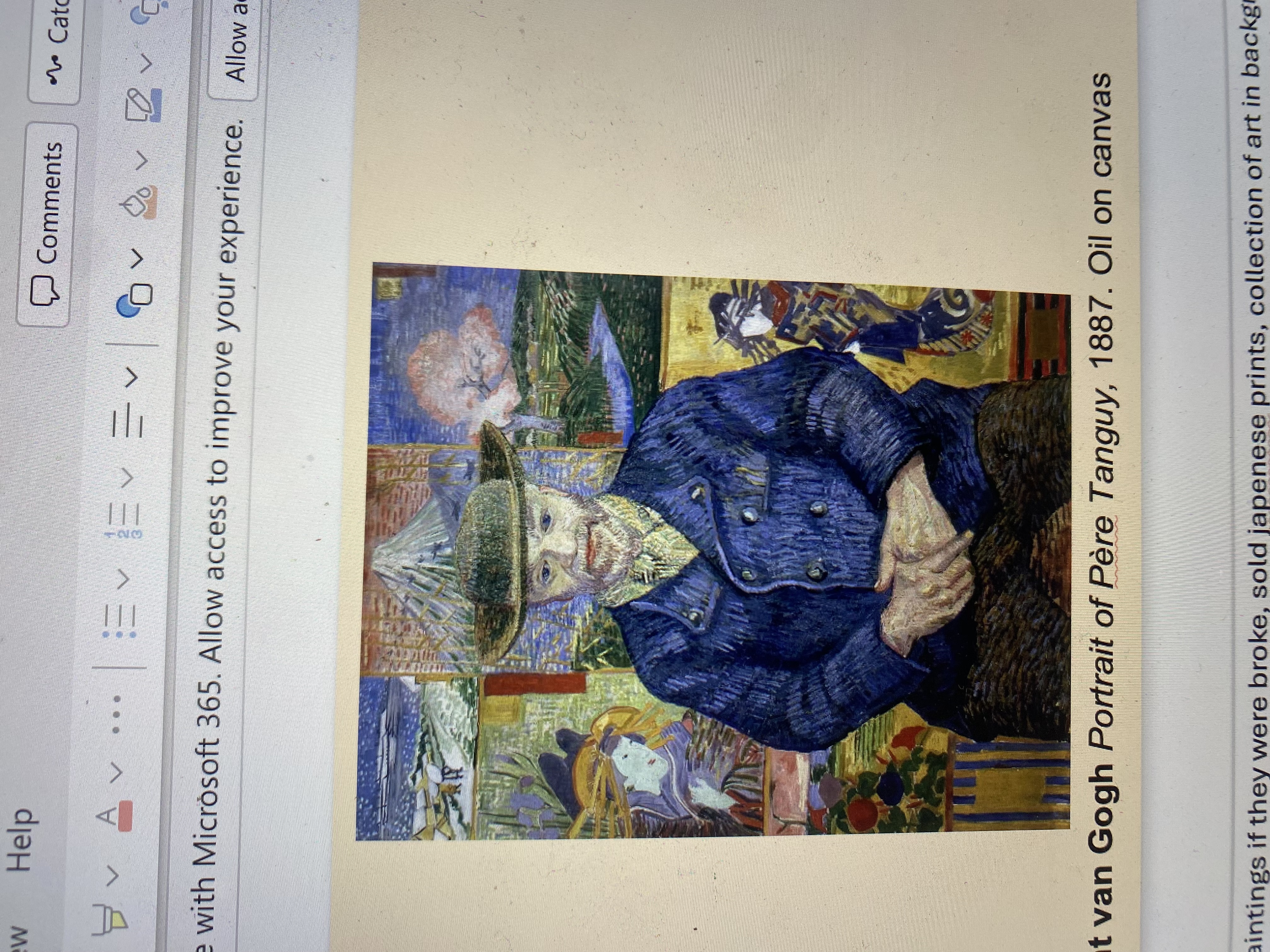 <p><span><strong>Vincent van Gogh</strong> <em>Portrait of Père Tanguy,</em> 1887. Oil on canvas​</span></p>