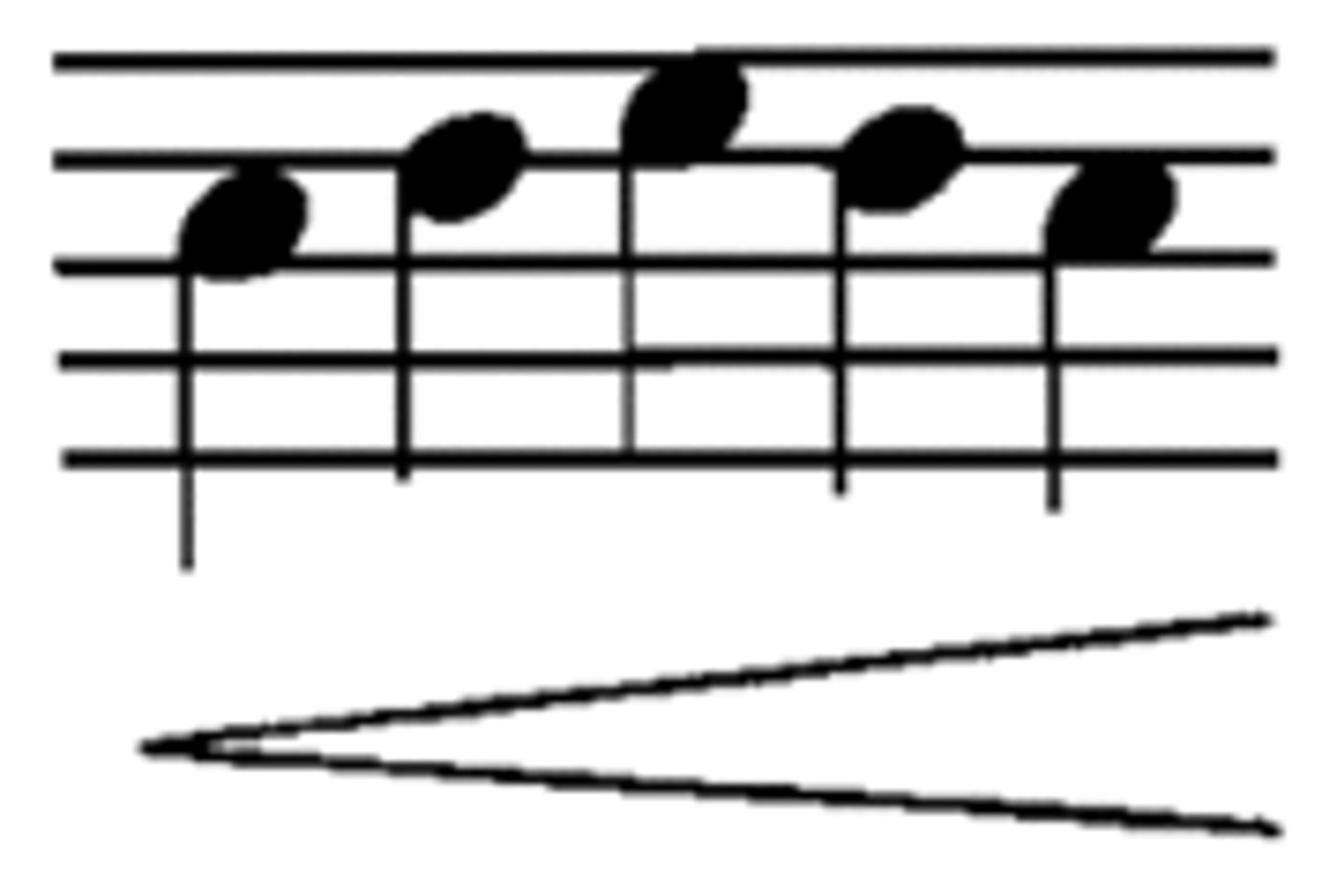 <p>gradually getting louder</p>