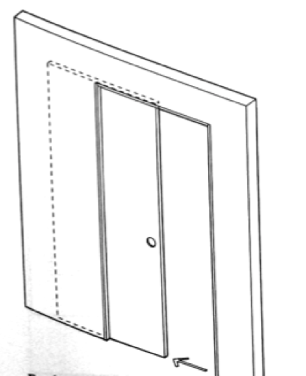 <p>A door that slides into and out of a recess in a doorway wall.</p>