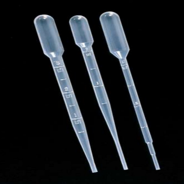<p>used to transfer small (approximately 1.0ml or less) volumes of liquids. Typically used to measure approximate drops of liquid</p>