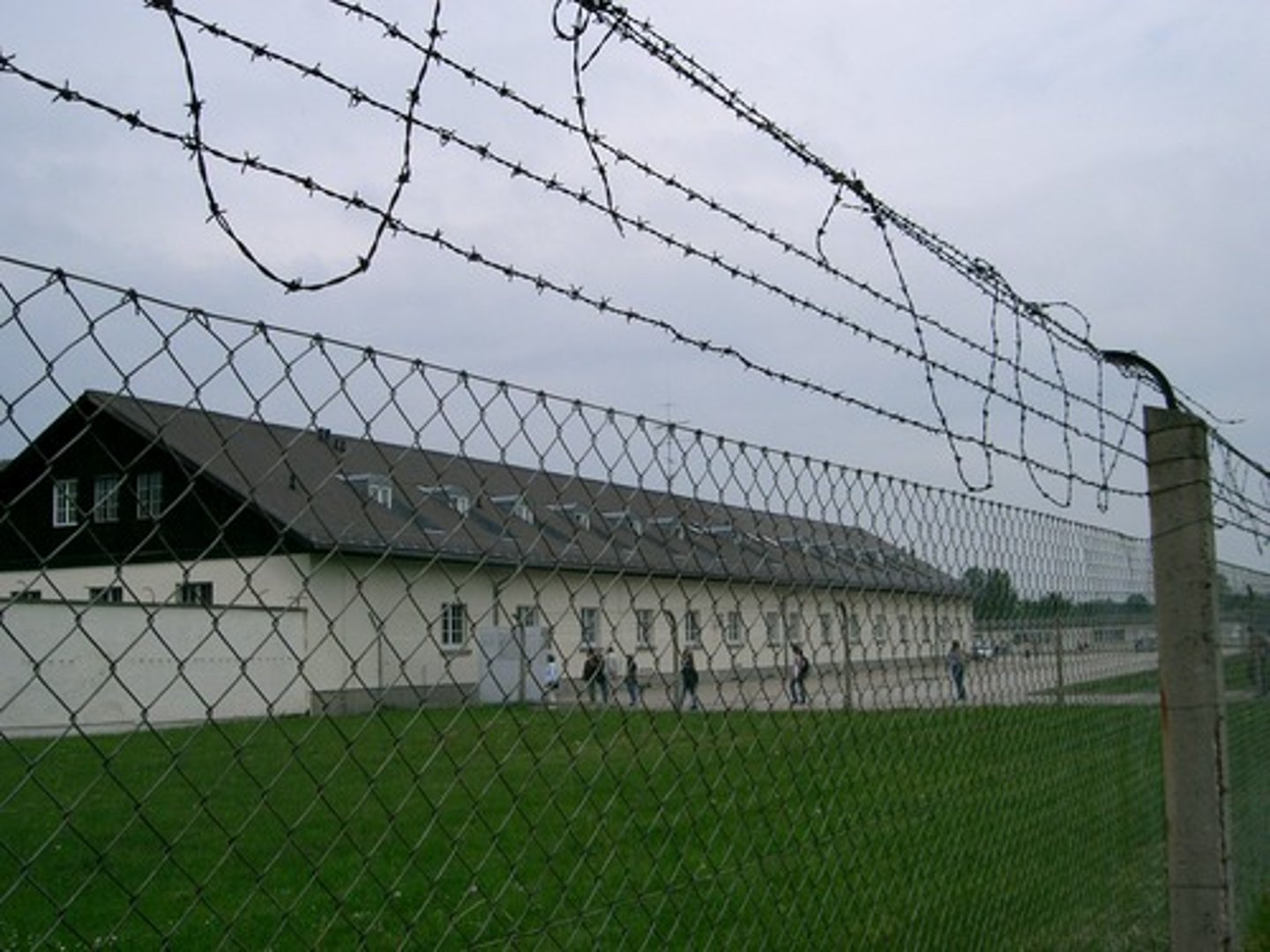 <p>prison camps used under the rule of Hitler in Nazi Germany. Conditions were inhuman, and prisoners, mostly Jewish people, were generally starved or worked to death, or killed immediately.</p>