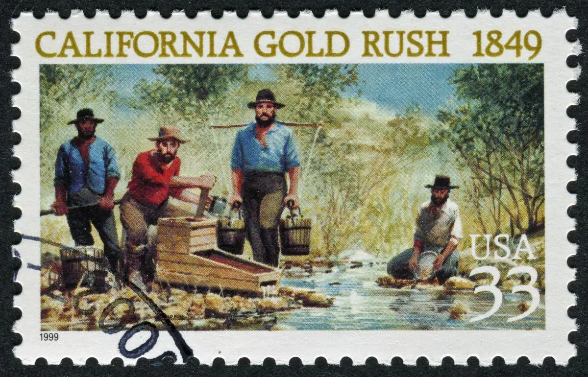 <p>Prior to 1848, only a few Americans settled in CA. Discovery of gold at Sutter’s Mill was catalyst to California Gold Rush of 1849</p><p>Tens of thousands of “forty-niners” from the east, South America, Europe, and Asia flocked to CA in hopes of striking it rich. These prospectors came into conflict with natives, Californios, and foreign miners</p><ul><li><p>Took property and land without regard for its ownership and destroyed local environment</p></li><li><p>Exploited Mexicans, natives, and women for labor, food, shelter</p></li><li><p>Discriminated against Chinese and Latin American immigrants</p></li></ul><p>Due to high demand for goods and services, cost of living skyrocketed and inflation ran rampant</p><p>Population boom of diverse peoples = California statehood in 1850</p><p></p>