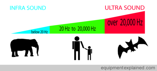 Sound waves that have a frequency higher than the upper limit for human hearing (above 20,000 Hz)