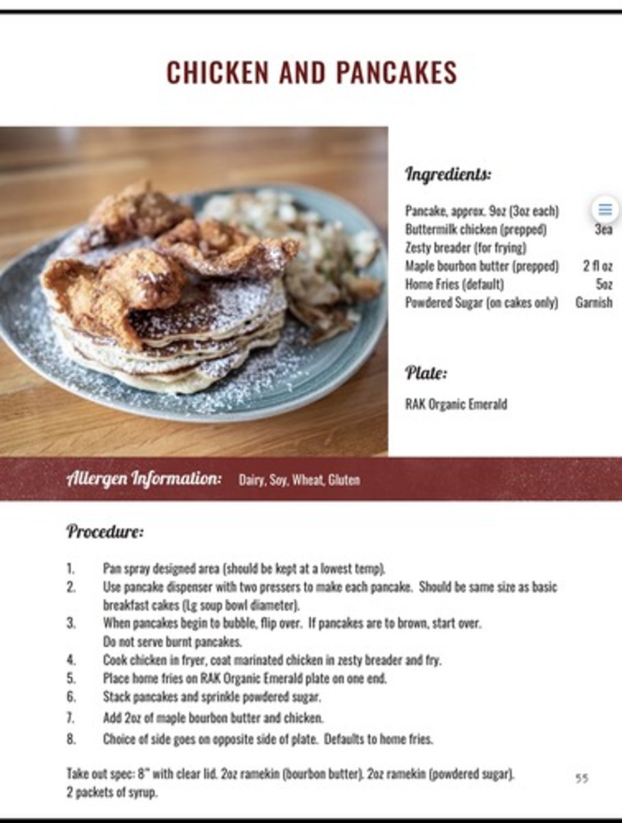 <p>spiced maple bourbon butter/powdered sugar 16.95</p>