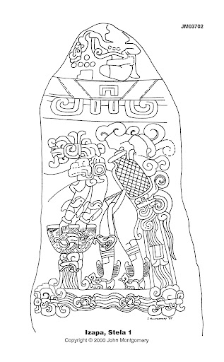 <p>Late Formative. Depicts Chaak, a Mayan deity associated with rain, water, and fishing (sometimes with creel on his back, which is a basket to store the fish he caught)</p>