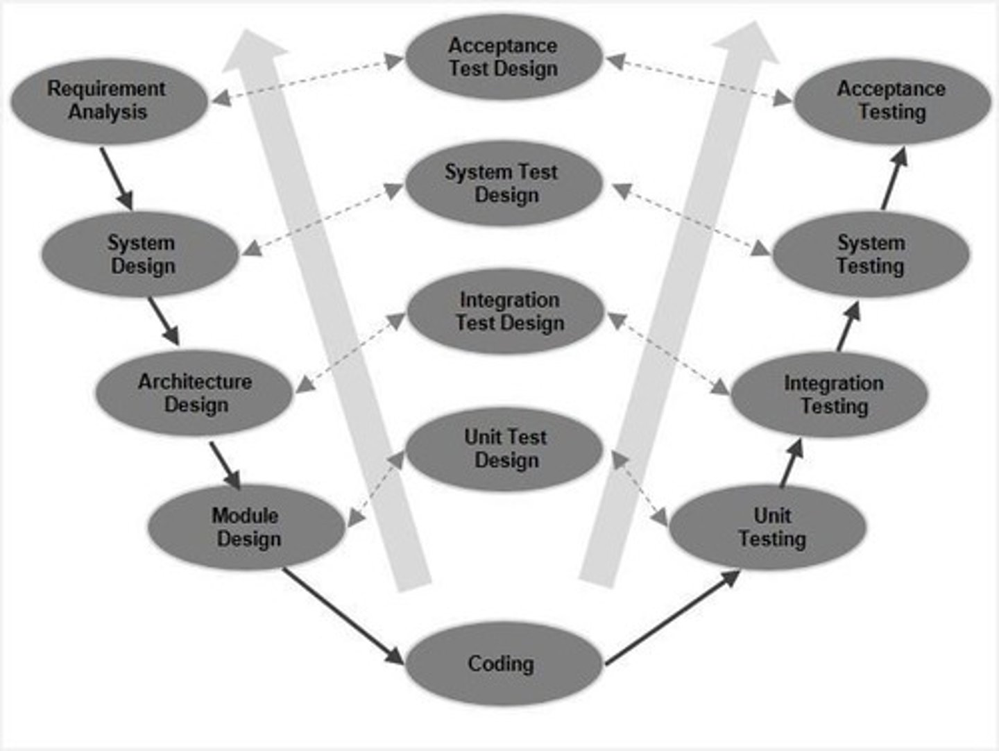 <p>The V-model is an SDLC model where execution of processes happens in a sequential manner in a V-shape.</p>