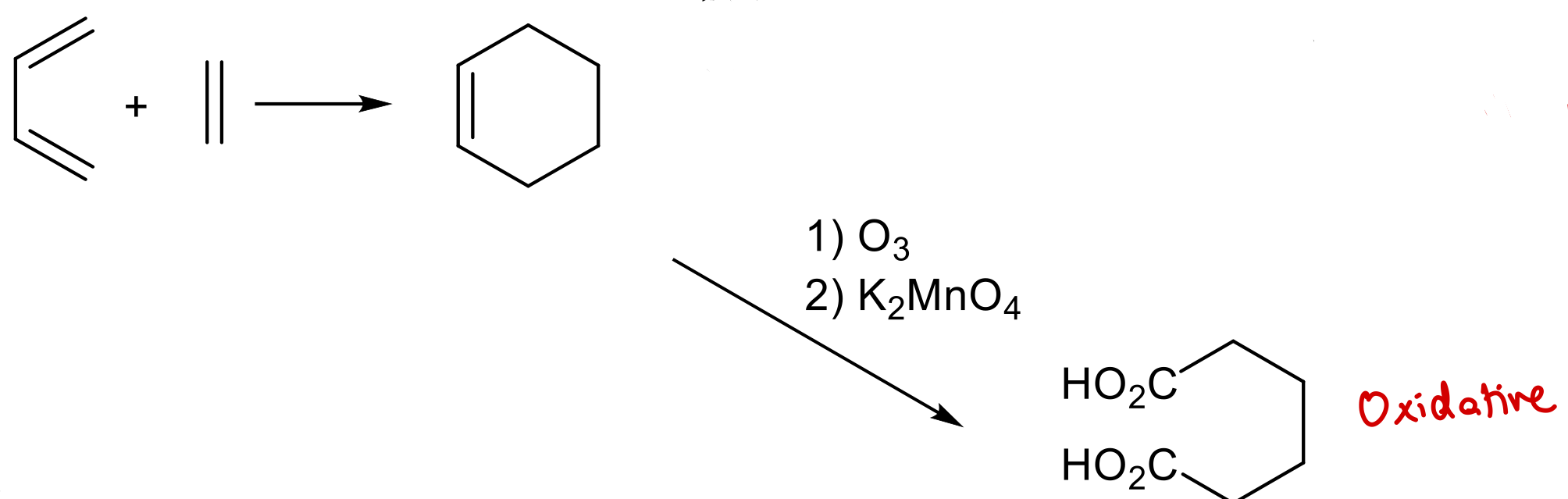 <p>1) O<sub>3</sub></p><p>2) K<sub>2</sub>MnO<sub>4</sub></p>