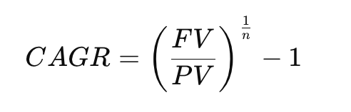 <p>→ Measures average annual growth over time.&nbsp;</p>
