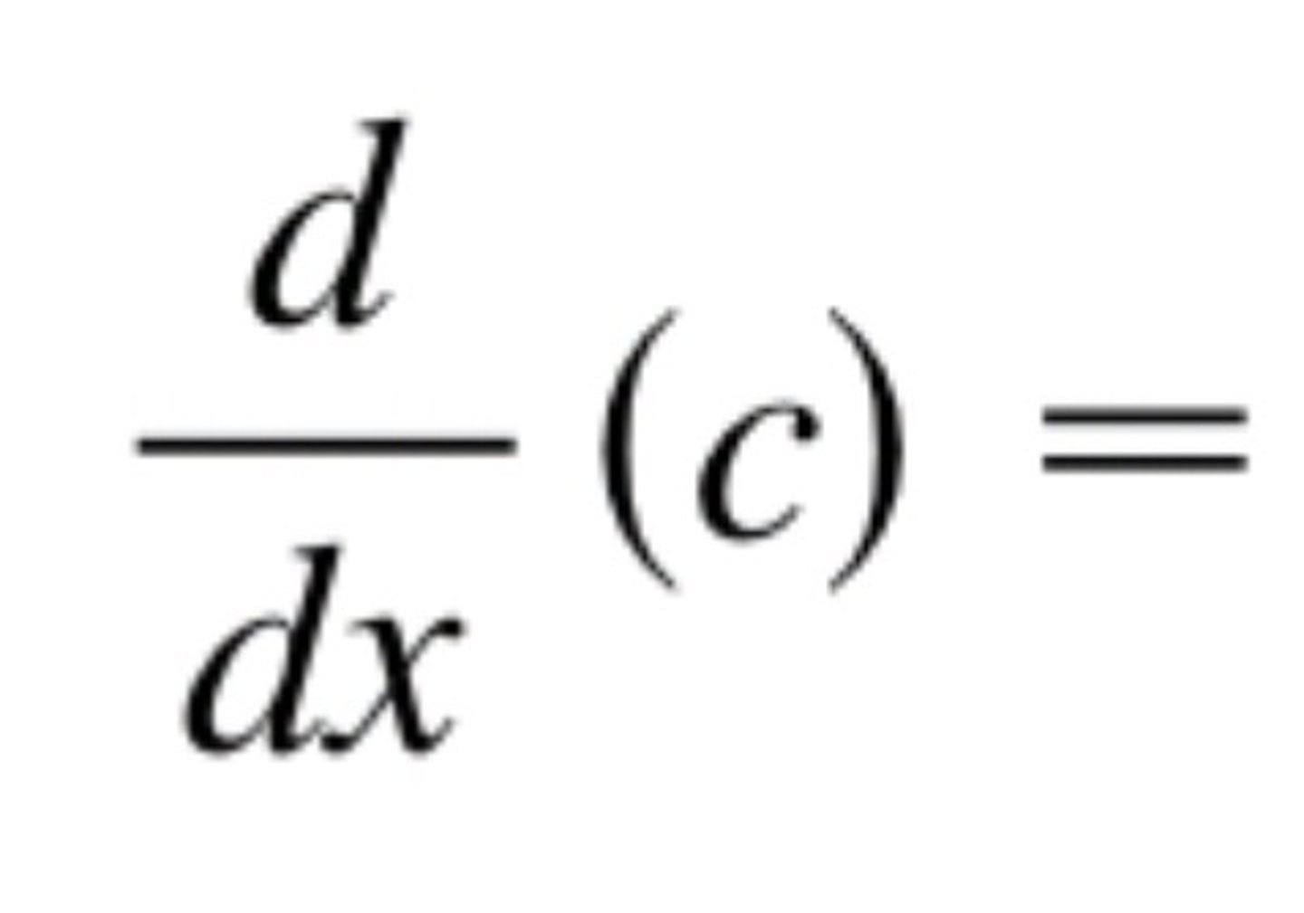 <p>derivative of a constant</p>