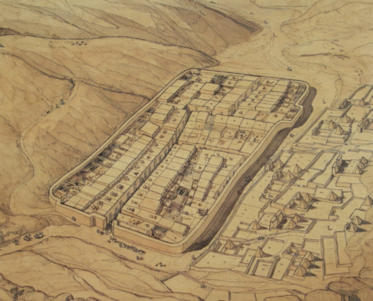 <p>- Both this town and Lahun were state-built towns for workmen who would build the royal tombs</p><p>- All of the houses have similar/identical architectural plans because they were built by the state and not by the individual workmen, although the workmen could modify their houses later on</p><p>- Ancestor busts found in rooms of houses</p><p>- Smoke residue suggests ritual involves bringing offerings and using incense in some way</p><p>- Close to the valley of the kings</p><p>- The necropoleis of Deir el-Medina</p><p>- Some of the non-royal workmen tombs have pyramids</p><p>- These people are decorating the royal tombs, so they are coming into contact with the imagery and ideas of royal tombs and are adding these into their own burials</p><p>- One tomb has a deity holding a knife standing at the entrance of the burial chamber</p><p>- Protecting the burial chamber</p><p>- Parallel to royal tombs</p><p>- First instance of king depicted in a nonroyal tomb, becomes relatively common in the New Kingdom</p><p>- West wall: Dead king (Amenhotep I, deified and becomes oracle at Deir el-Medina) with two goddesses</p>