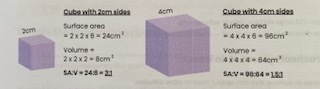 <p>Divide <strong>SA</strong> by <strong>volume</strong></p>