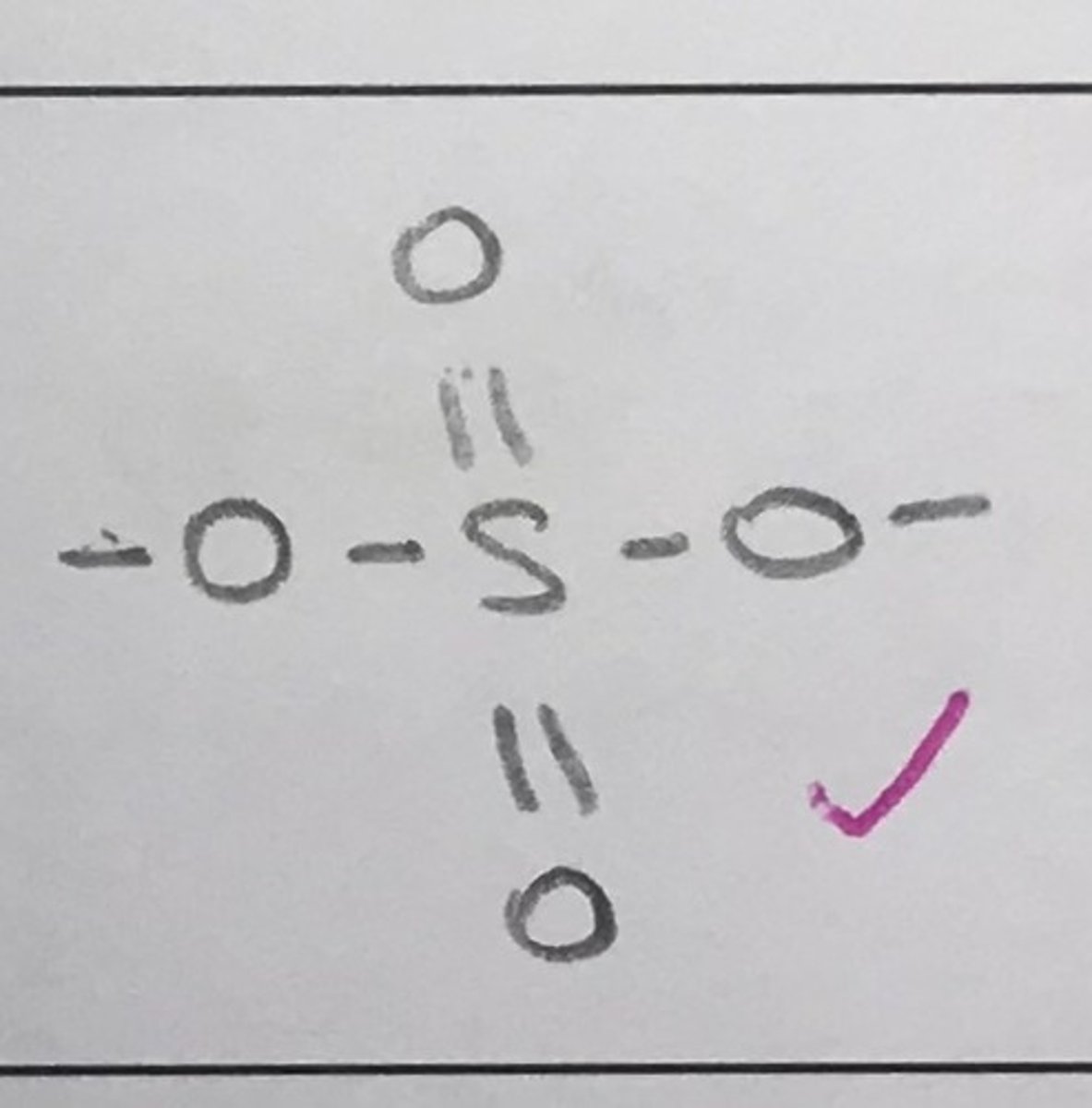 <p>OSO3 2- (SO4 2-)</p>