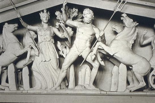 <p>west pediment; contest between Athena and Poseidon </p>