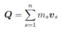 <p>per un punto materiale P con massa m<sub>P</sub> la quantità di moto è pari a <br><strong>Q </strong>= m*<strong>v</strong></p><p></p>