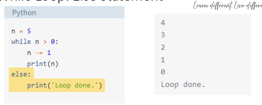 <p>ends the loop naturally</p>