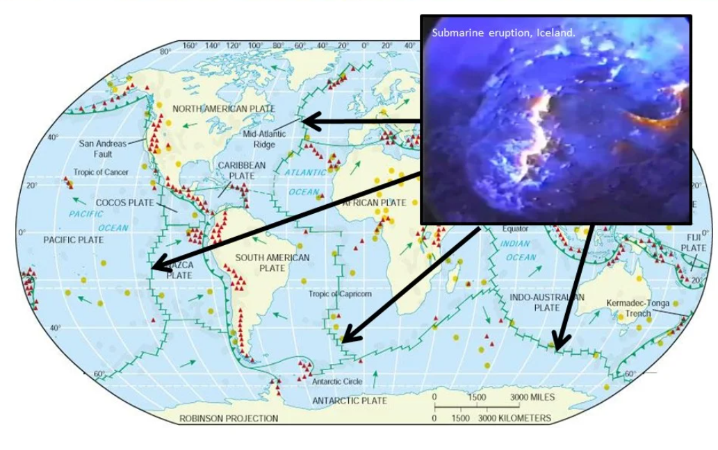 <p>Submarine eruption, Mid Atlantic</p>